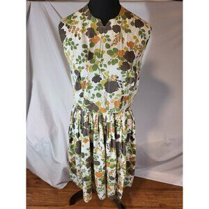 Vtge Stacy Ames Mod Floral Dropped Waist Floral Dress